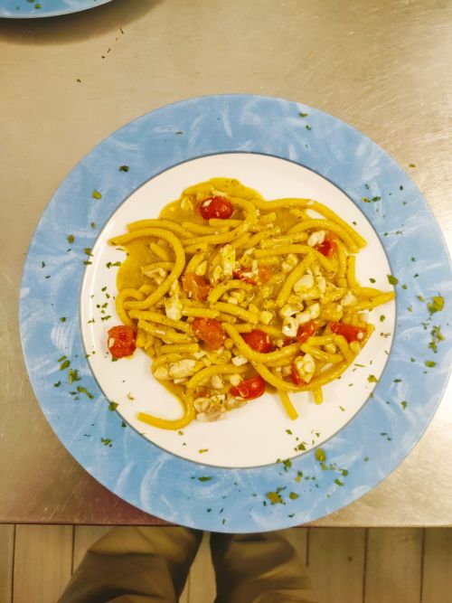 <p>Passatelli al Branzino e pomodorini</p>