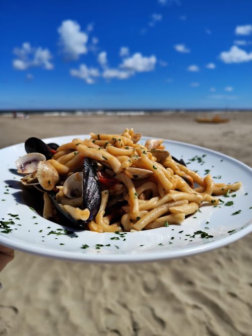 <p>Strozzaprete ai frutti di mare</p>